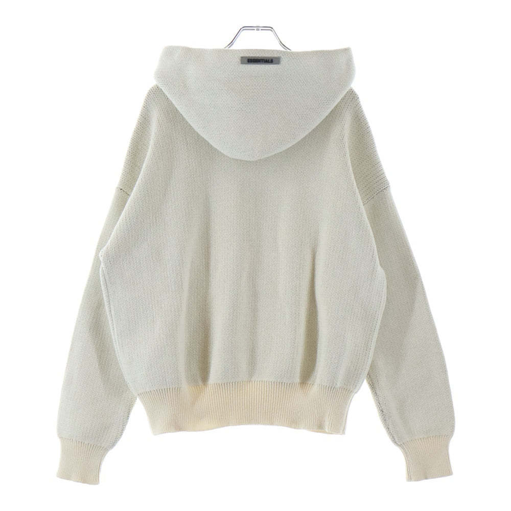 FEAR OF GOD ESSENTIALS(フィアオブゴッド エッセンシャルズ) KNIT HOODIE プルオーバーニットパーカー フーディー ホワイト