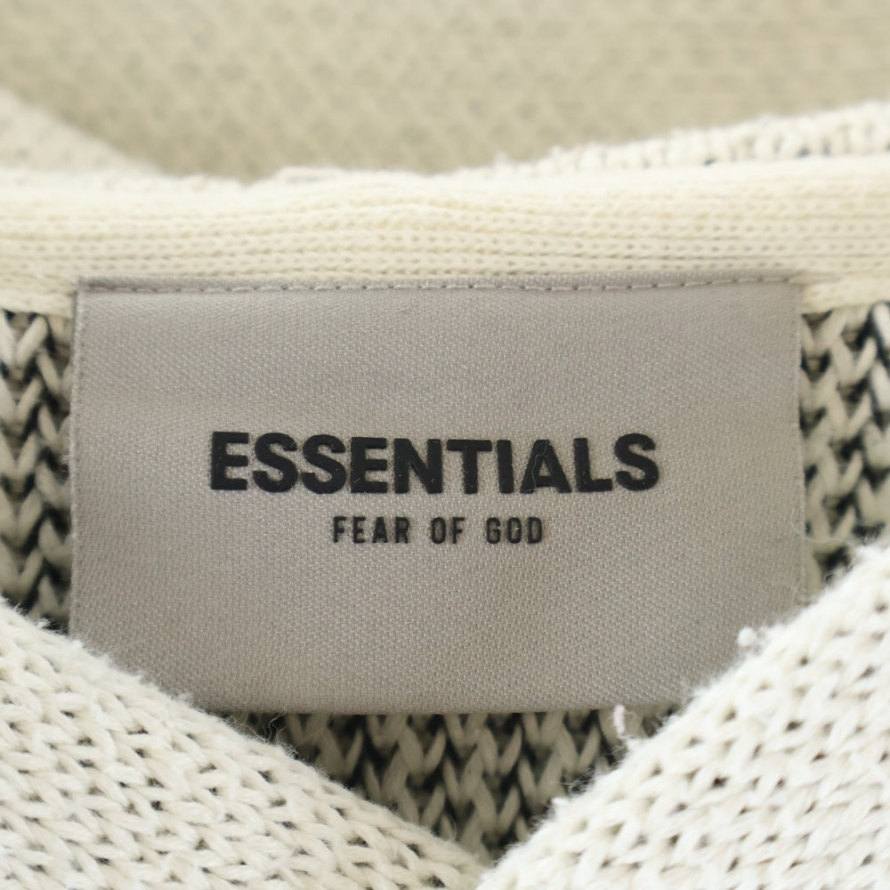 FEAR OF GOD ESSENTIALS(フィアオブゴッド エッセンシャルズ) KNIT HOODIE プルオーバーニットパーカー フーディー ホワイト