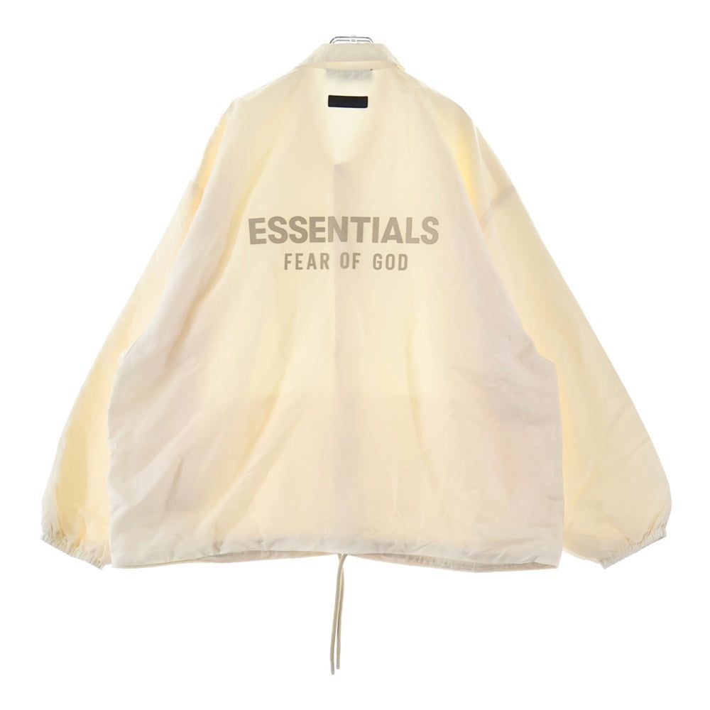 FEAR OF GOD ESSENTIALS(フィアオブゴッド エッセンシャルズ) NYLON COACH JACKET バックロゴ ナイロンコーチジャケット アイボリー