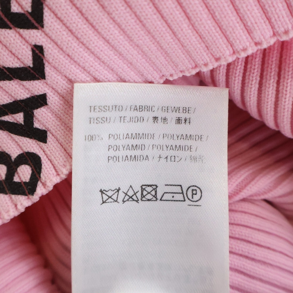 BALENCIAGA(バレンシアガ) Logo Intarsia Crewneck Sweater ロゴプリント クルーネックニットトレーナー ピンク レディース 570844 T6140