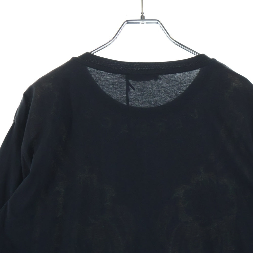 VERSACE(ヴェルサーチ) L/S T-SHIRT 総柄長袖Tシャツ ロンT ブラック B3GOB786