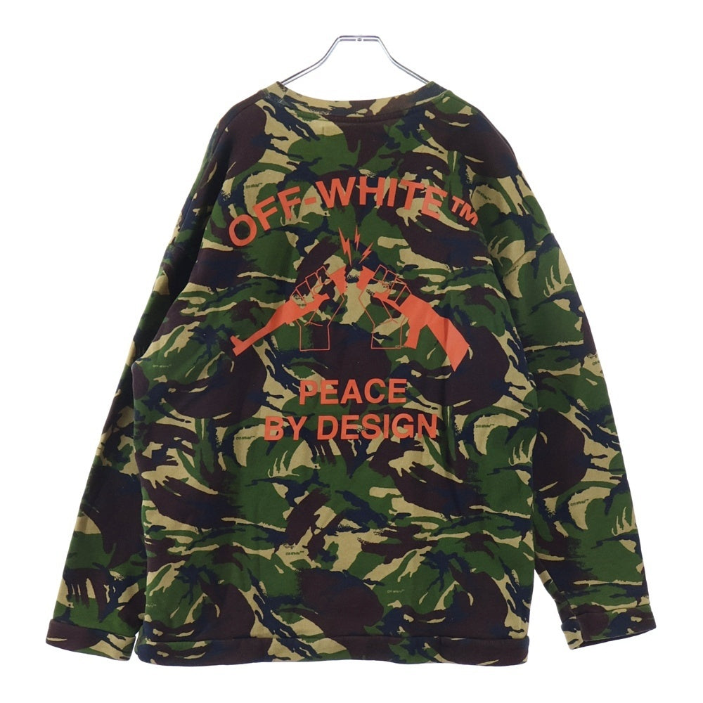 OFF-WHITE(オフホワイト) 17SS Camouflage Sweatshirt カモフラージュ 迷彩クルーネックスウェットトレーナー カーキ