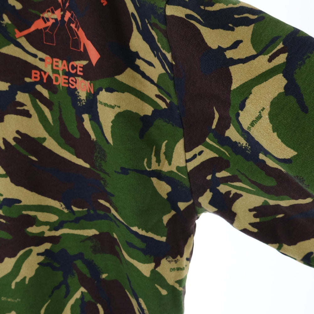 OFF-WHITE(オフホワイト) 17SS Camouflage Sweatshirt カモフラージュ 迷彩クルーネックスウェットトレーナー カーキ