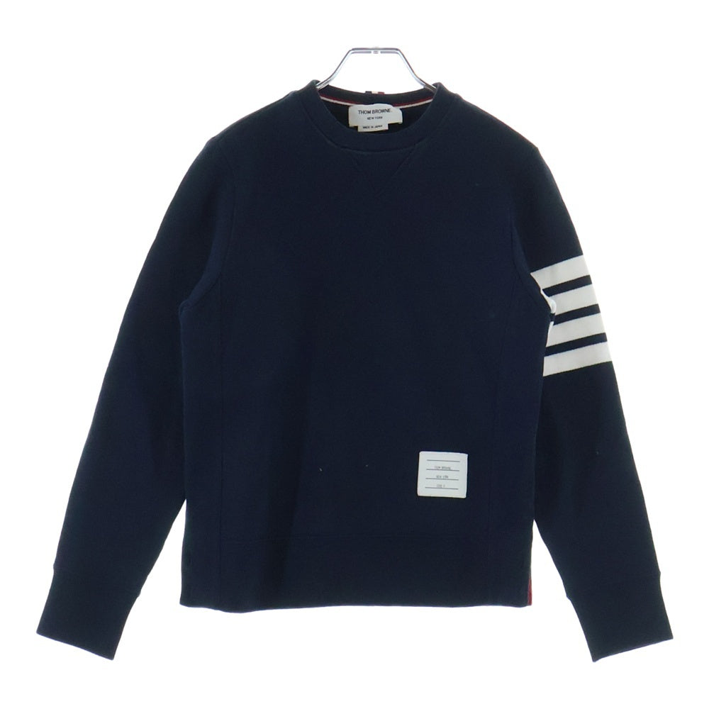 THOM BROWNE(トムブラウン) 4BAR Sweatshirt クルーネックスウェットトレーナー ネイビー MJT021H-00535461