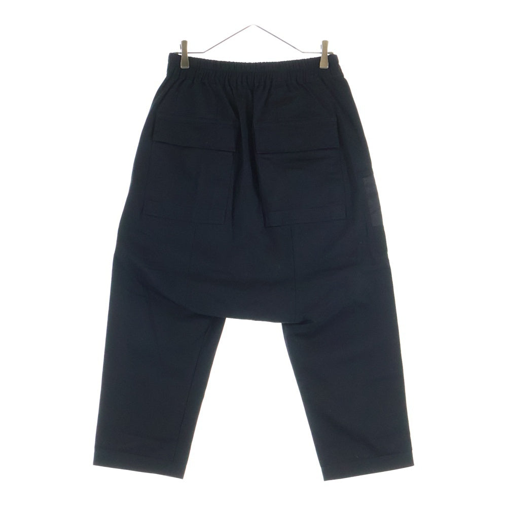 Rick Owens(リックオウエンス) 22SS Drawstring Cropped Pants ナイロン切替 ドローストリング クロップドパンツ ブラック RU01B1381-DLNBRX
