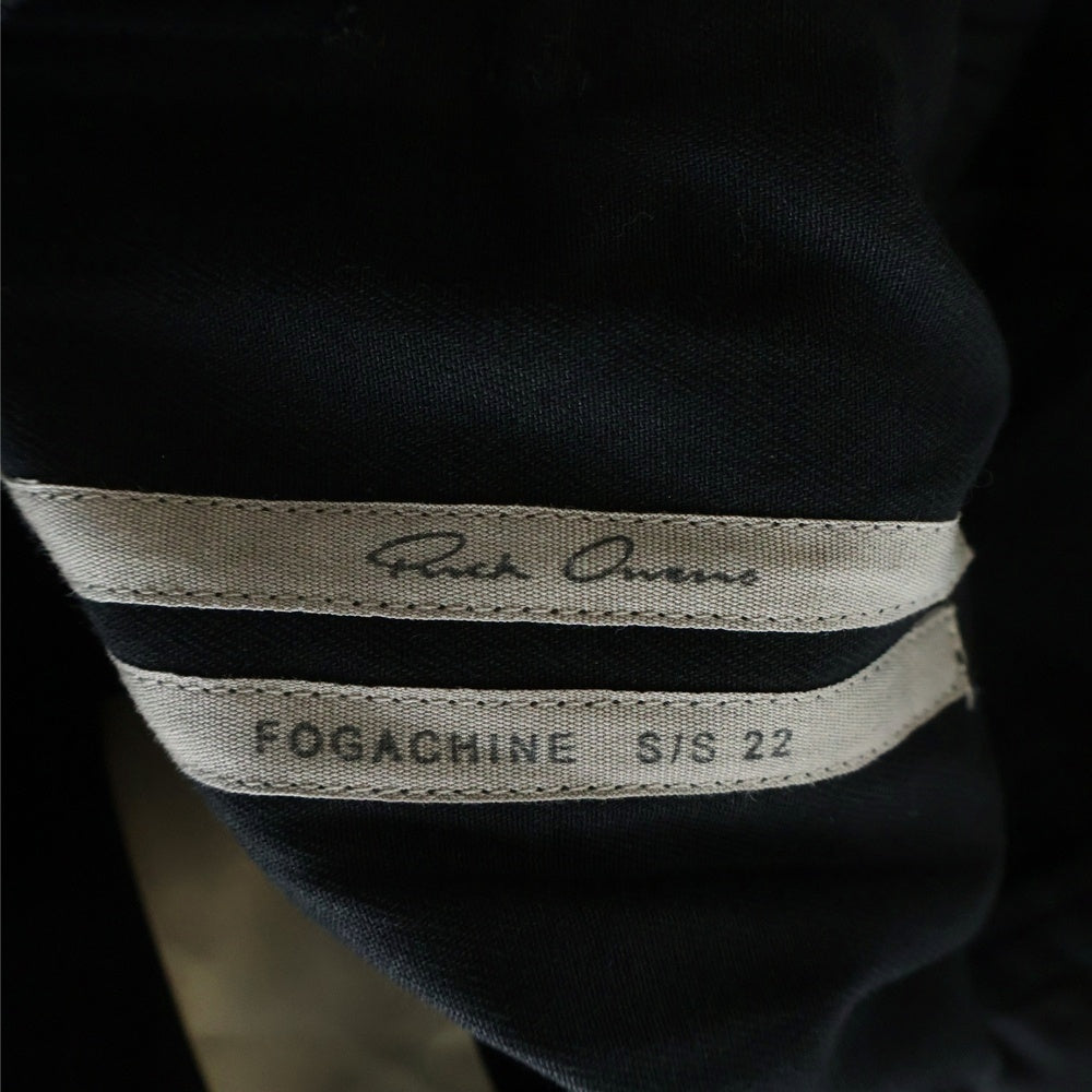 Rick Owens(リックオウエンス) 22SS Drawstring Cropped Pants ナイロン切替 ドローストリング クロップドパンツ ブラック RU01B1381-DLNBRX