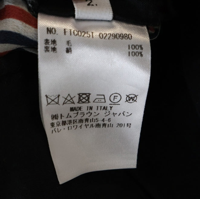 THOM BROWNE(トムブラウン) Wool Pants 千鳥格子 ウールチェックパンツ ブラック/ホワイト FTC025T-02290980