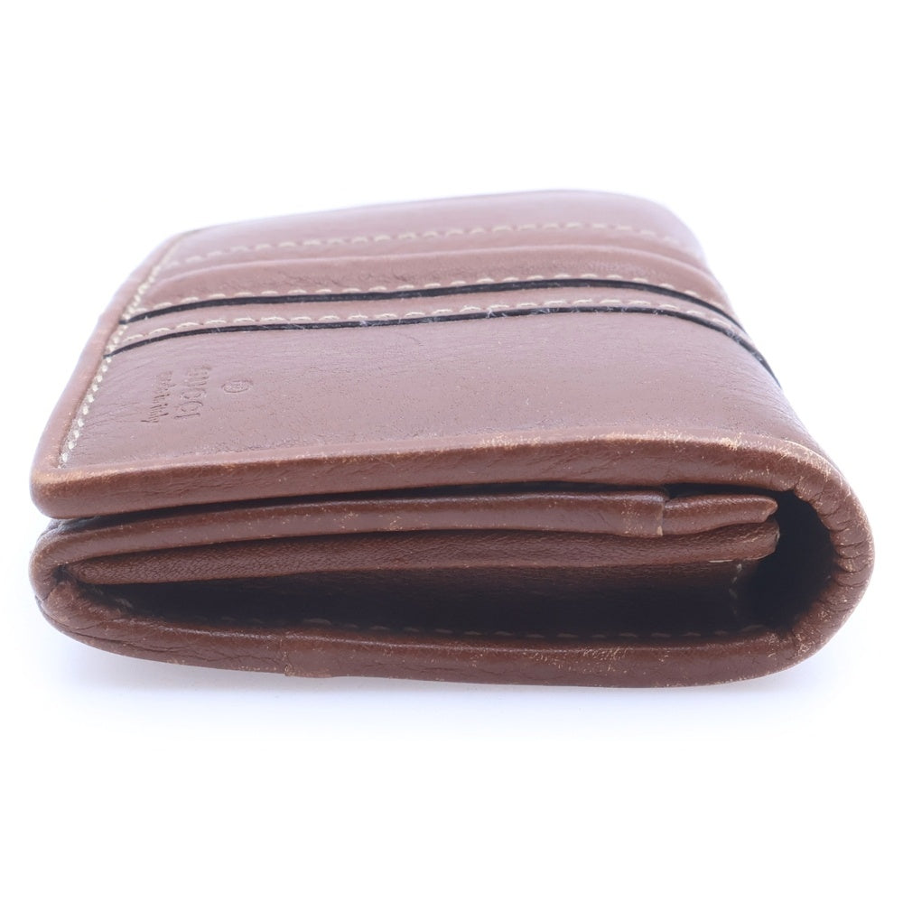 GUCCI(グッチ) Leather Card Cade レザーカードケース 名刺入れ ブラウン 233061