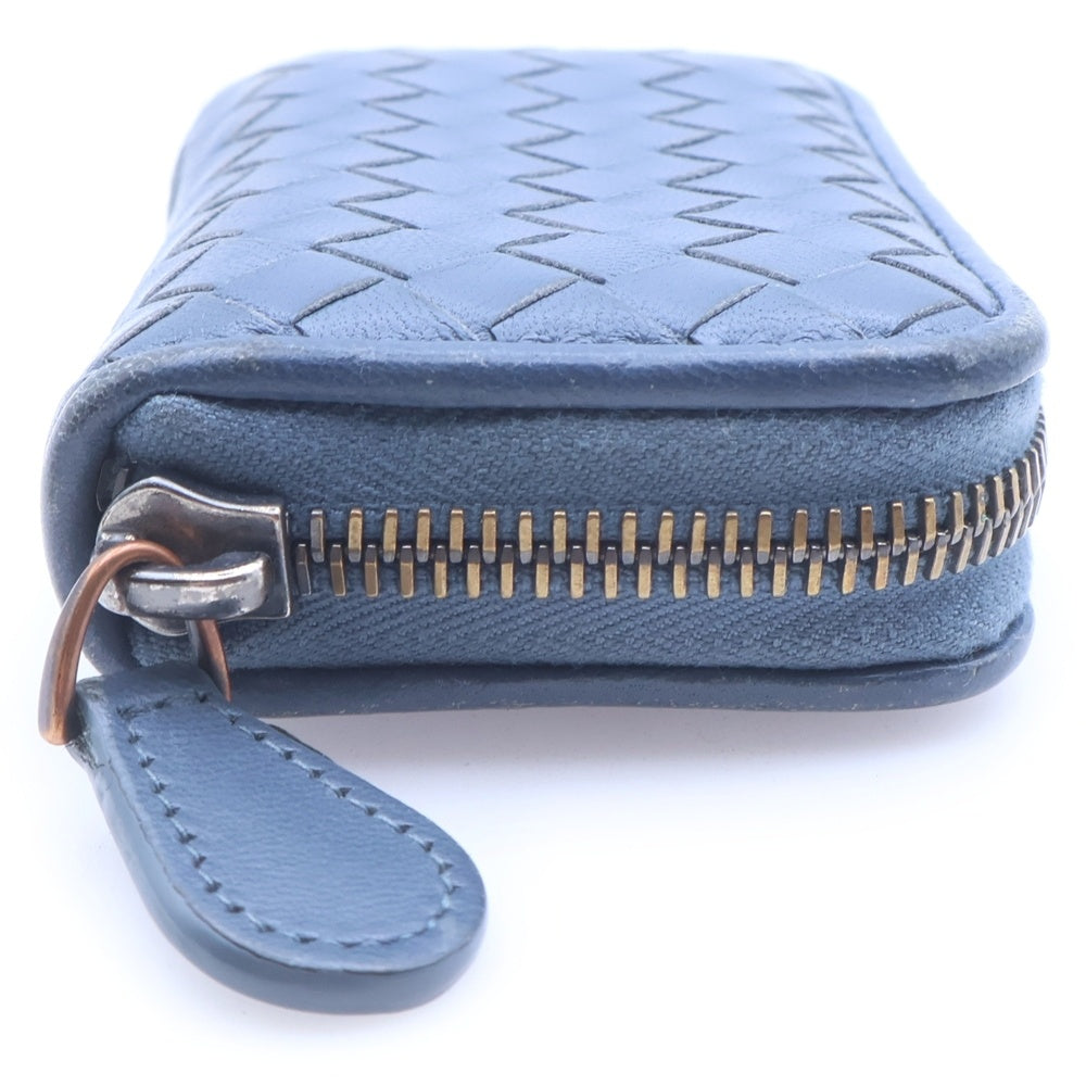 BOTTEGA VENETA(ボッテガヴェネタ) Leather Coin Case イントレチャート レザーコインケース ネイビー