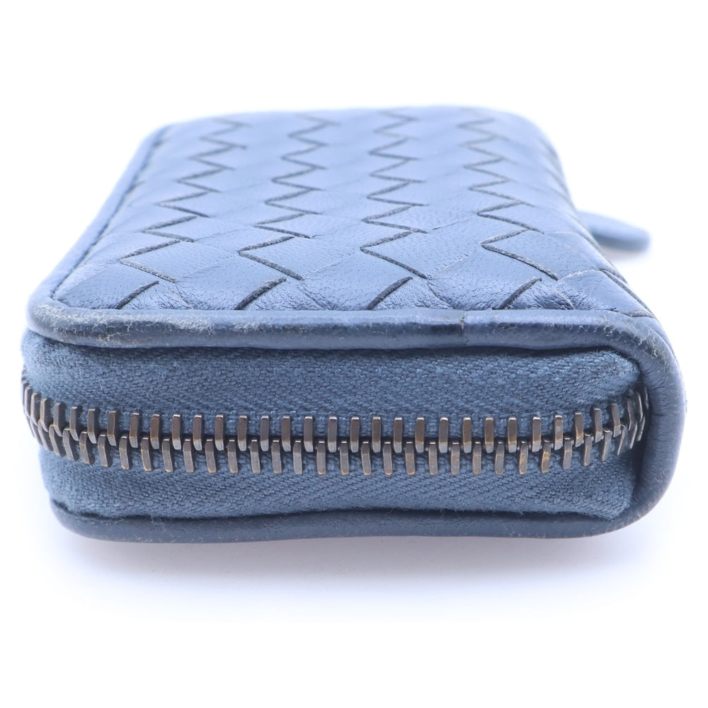BOTTEGA VENETA(ボッテガヴェネタ) Leather Coin Case イントレチャート レザーコインケース ネイビー