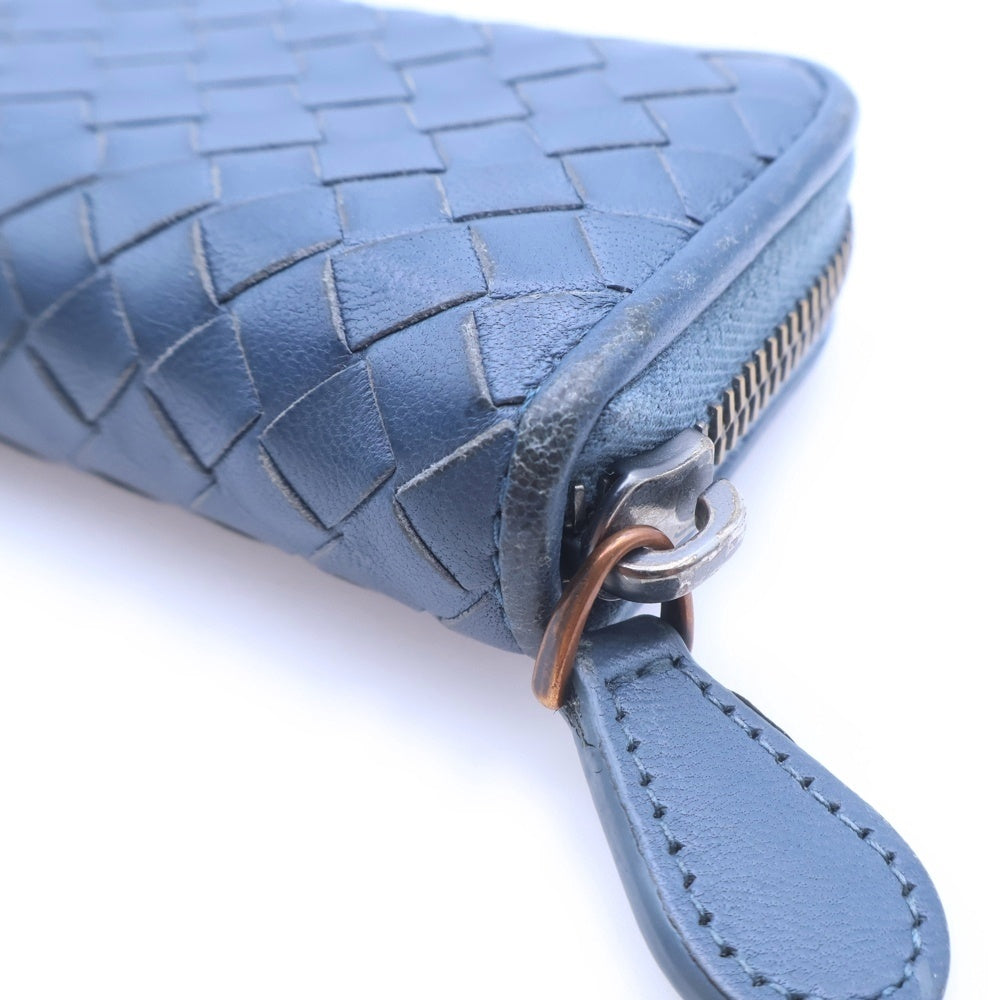 BOTTEGA VENETA(ボッテガヴェネタ) Leather Coin Case イントレチャート レザーコインケース ネイビー