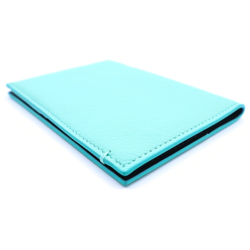 TIFFANY & Co.(ティファニー) Passport Case レザーパスポートケース ブルー レディース