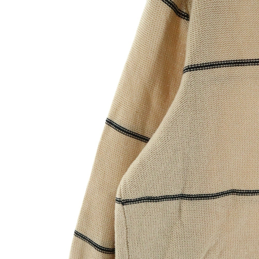Maison Margiela(メゾンマルジェラ) ミスディアナ期 Vネックボーダー ニットセーター ベージュ
