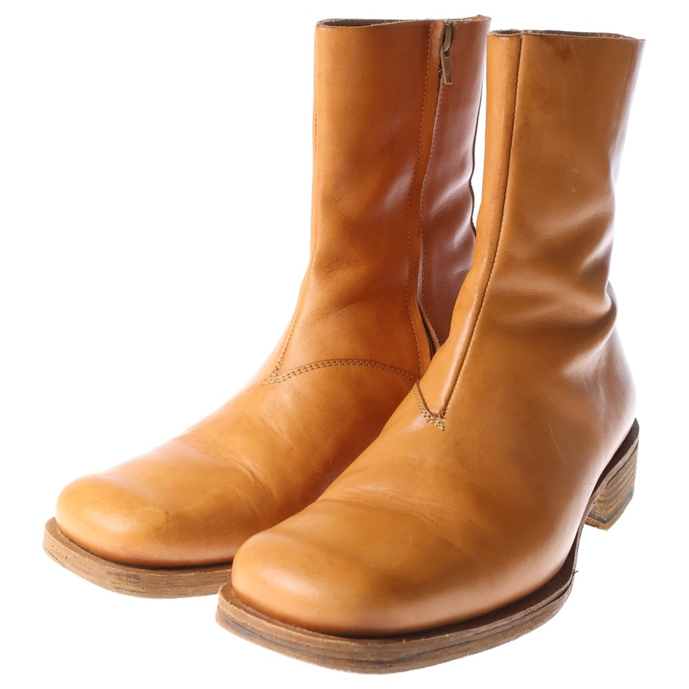 Maison Margiela(メゾンマルジェラ) 02SS Artisanal アーティザナル スクエアトゥ レザーハイカットブーツ ブラウン