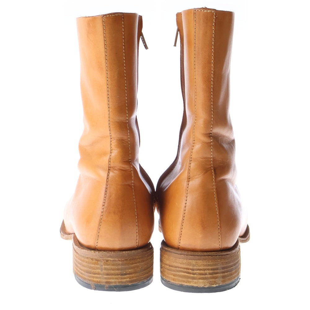 Maison Margiela(メゾンマルジェラ) 02SS Artisanal アーティザナル スクエアトゥ レザーハイカットブーツ ブラウン