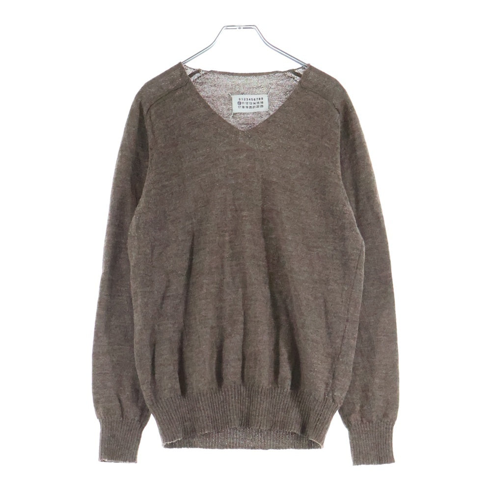 Maison Margiela(メゾンマルジェラ) ミスディアナ期 Vネックニットセーター ブラウン