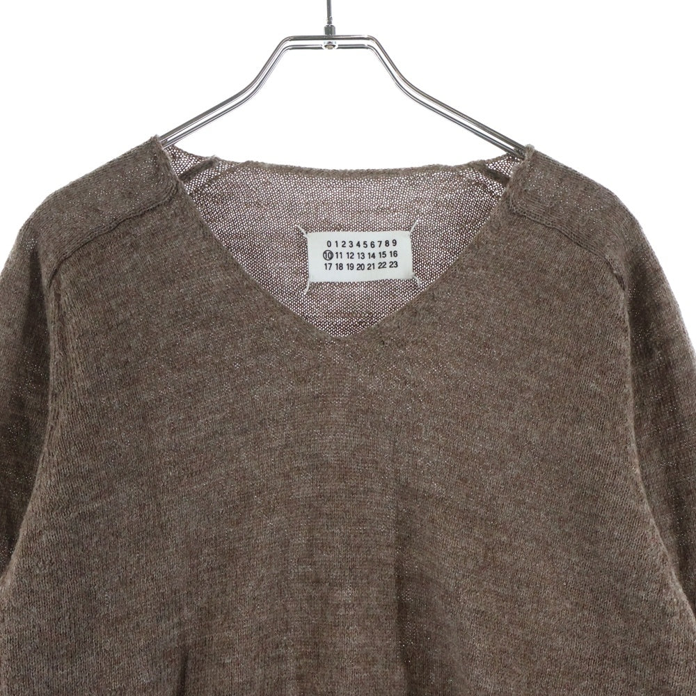 Maison Margiela(メゾンマルジェラ) ミスディアナ期 Vネックニットセーター ブラウン