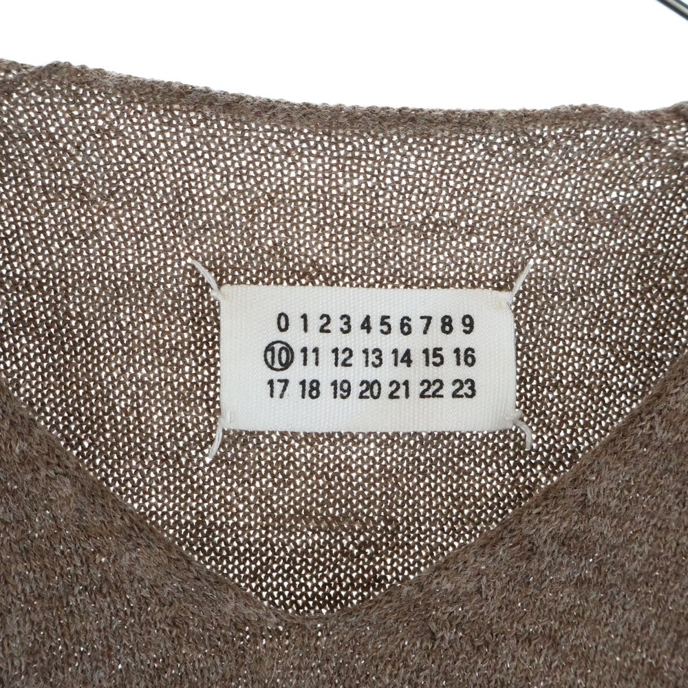 Maison Margiela(メゾンマルジェラ) ミスディアナ期 Vネックニットセーター ブラウン