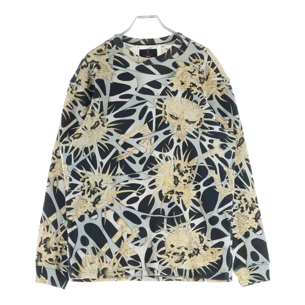 SUPREME(シュプリーム) 25AW ×Y's by Yohji Yamamoto Thermal スカル総柄 サーマル 長袖Tシャツ マルチ