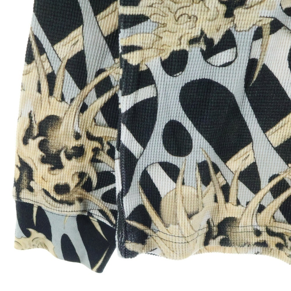 SUPREME(シュプリーム) 25AW ×Y's by Yohji Yamamoto Thermal スカル総柄 サーマル 長袖Tシャツ マルチ