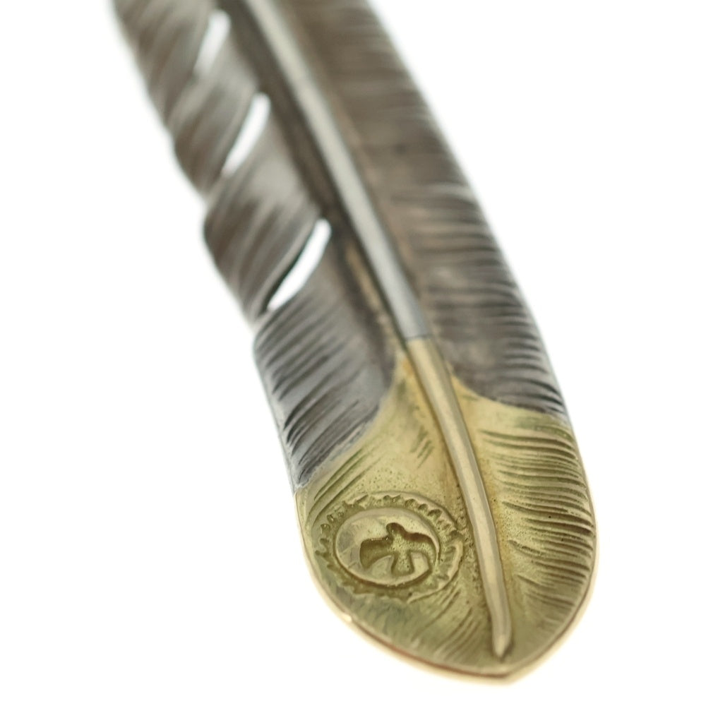 goro's(ゴローズ) 【現行】先金特大フェザー 左向き ペンダントトップ シルバー/ゴールド