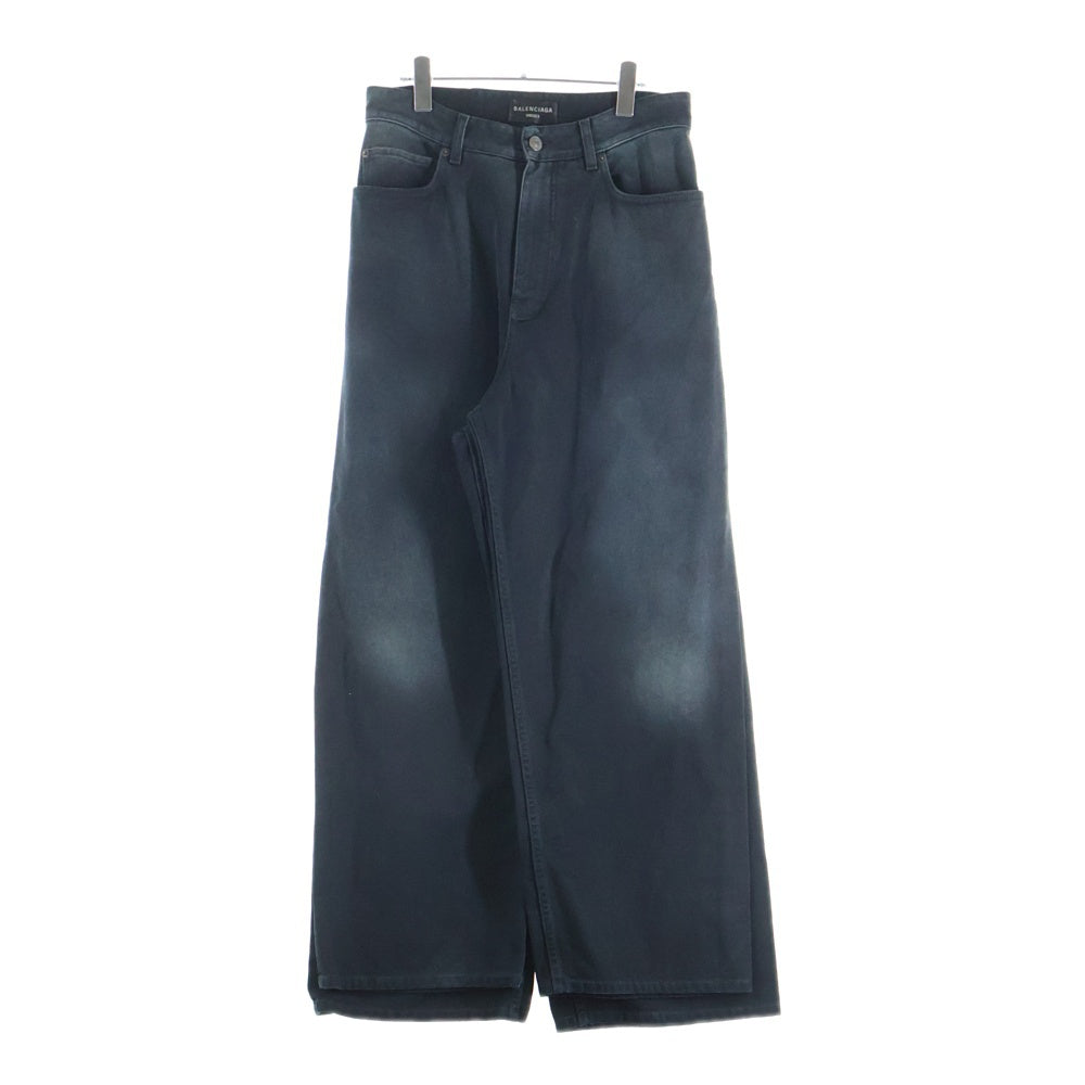 BALENCIAGA(バレンシアガ) 23AW DOUBLE FRONT WIDE LEG JEANS 767979 TNW11 ダブルフロント ワイドレッグジーンズ デニムパンツ インディゴ