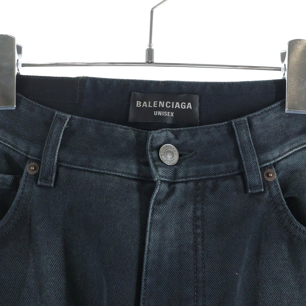 BALENCIAGA(バレンシアガ) 23AW DOUBLE FRONT WIDE LEG JEANS 767979 TNW11 ダブルフロント ワイドレッグジーンズ デニムパンツ インディゴ