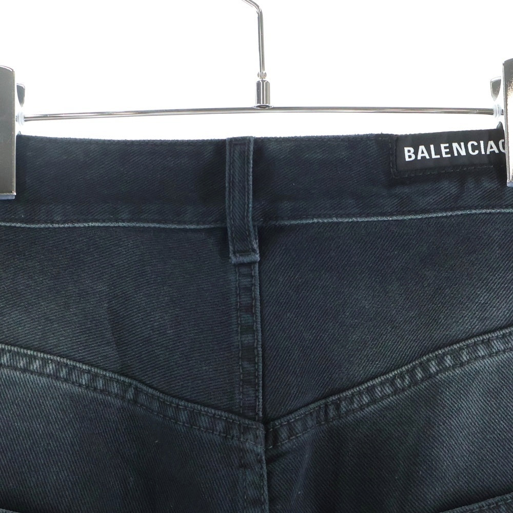 BALENCIAGA(バレンシアガ) 23AW DOUBLE FRONT WIDE LEG JEANS 767979 TNW11 ダブルフロント ワイドレッグジーンズ デニムパンツ インディゴ