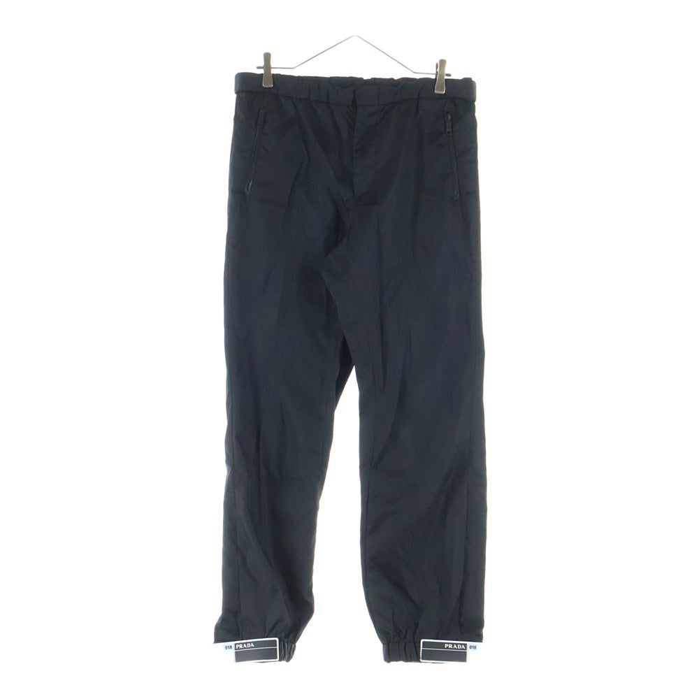 PRADA(プラダ) 18SS Tape Logo Nylon Pants 裾テープロゴ ナイロンカーゴパンツ ブラック UP0008