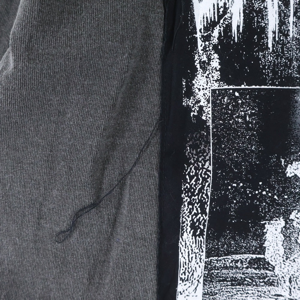 Children of the discordance(チルドレンオブザディスコーダンス) DAMN ROMANCE PATCH LS TEE ダメージ加工 長袖Tシャツ ロンT グレー COTDCS-011