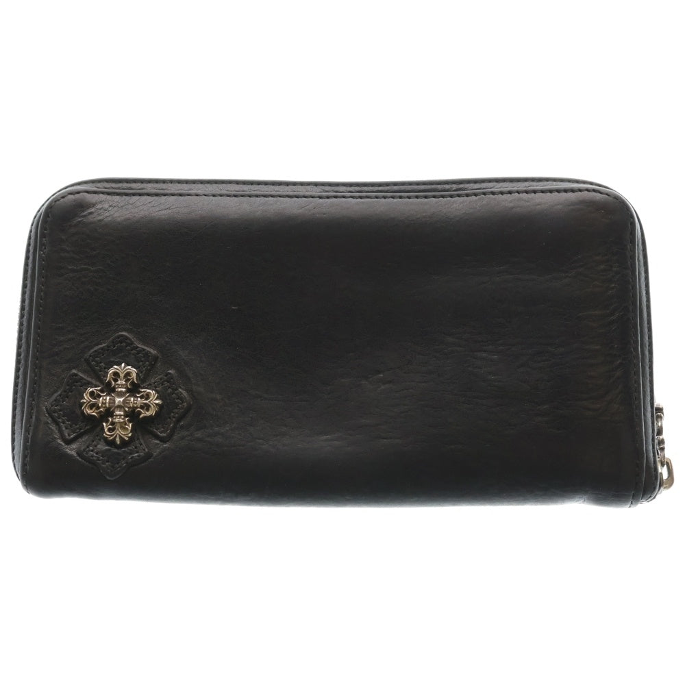CHROME HEARTS(クロムハーツ) REC F ZIP フィリグリープラス ラウンドジップ長財布 ウォレット ブラック
