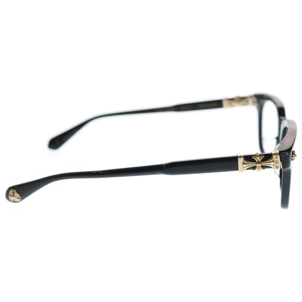 CHROME HEARTS(クロムハーツ) COX UCKER CHクロステンプル ウェリントンアイウェア 眼鏡 ブラック/ゴールド