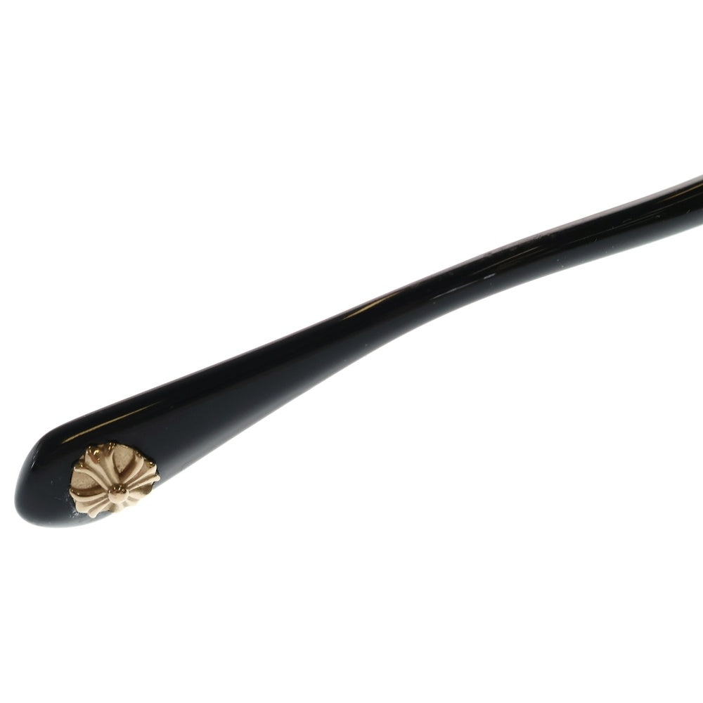 CHROME HEARTS(クロムハーツ) COX UCKER CHクロステンプル ウェリントンアイウェア 眼鏡 ブラック/ゴールド
