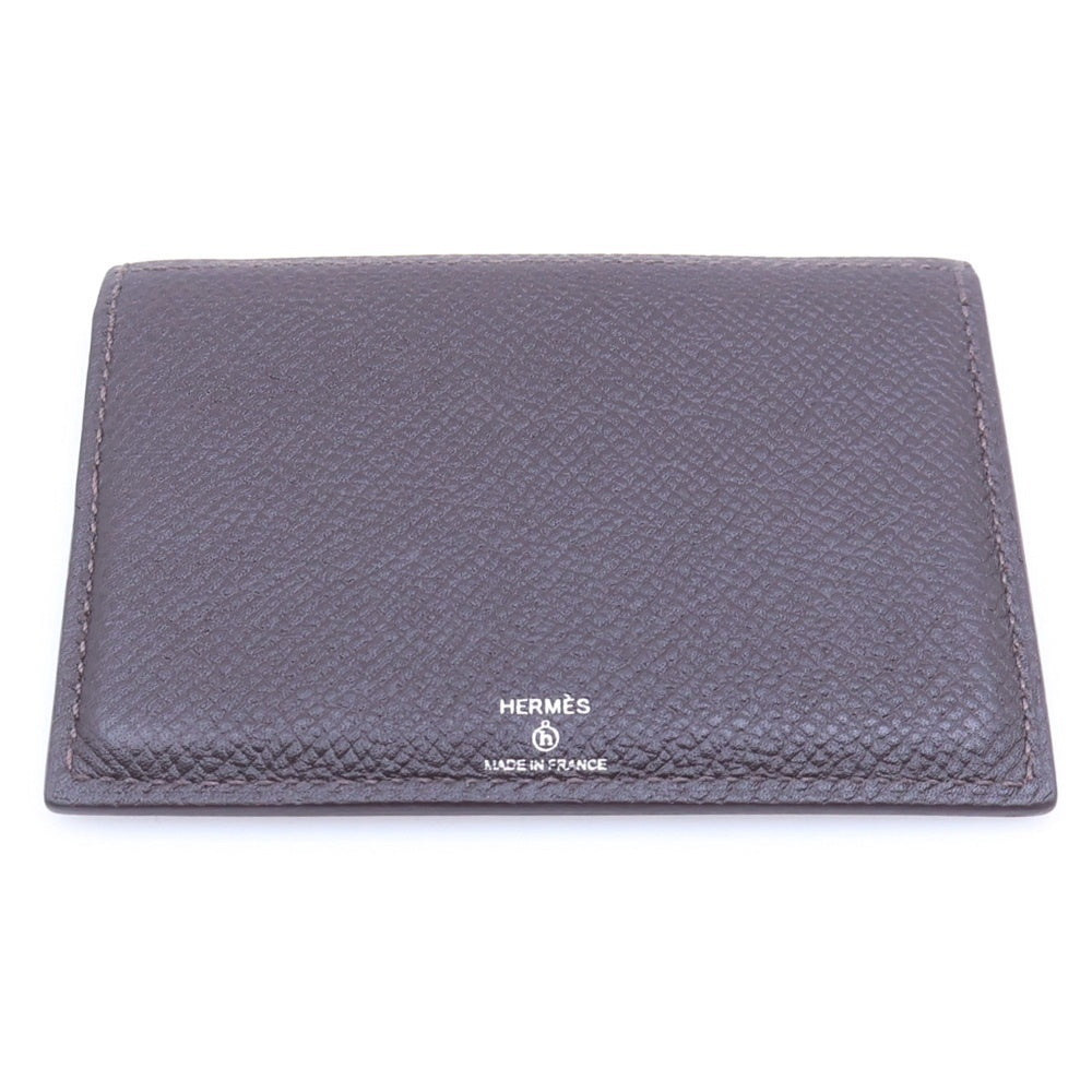 HERMES(エルメス) プティ アッシュ 自然史 レザーカードケース 定期入れ ブラウン レディース