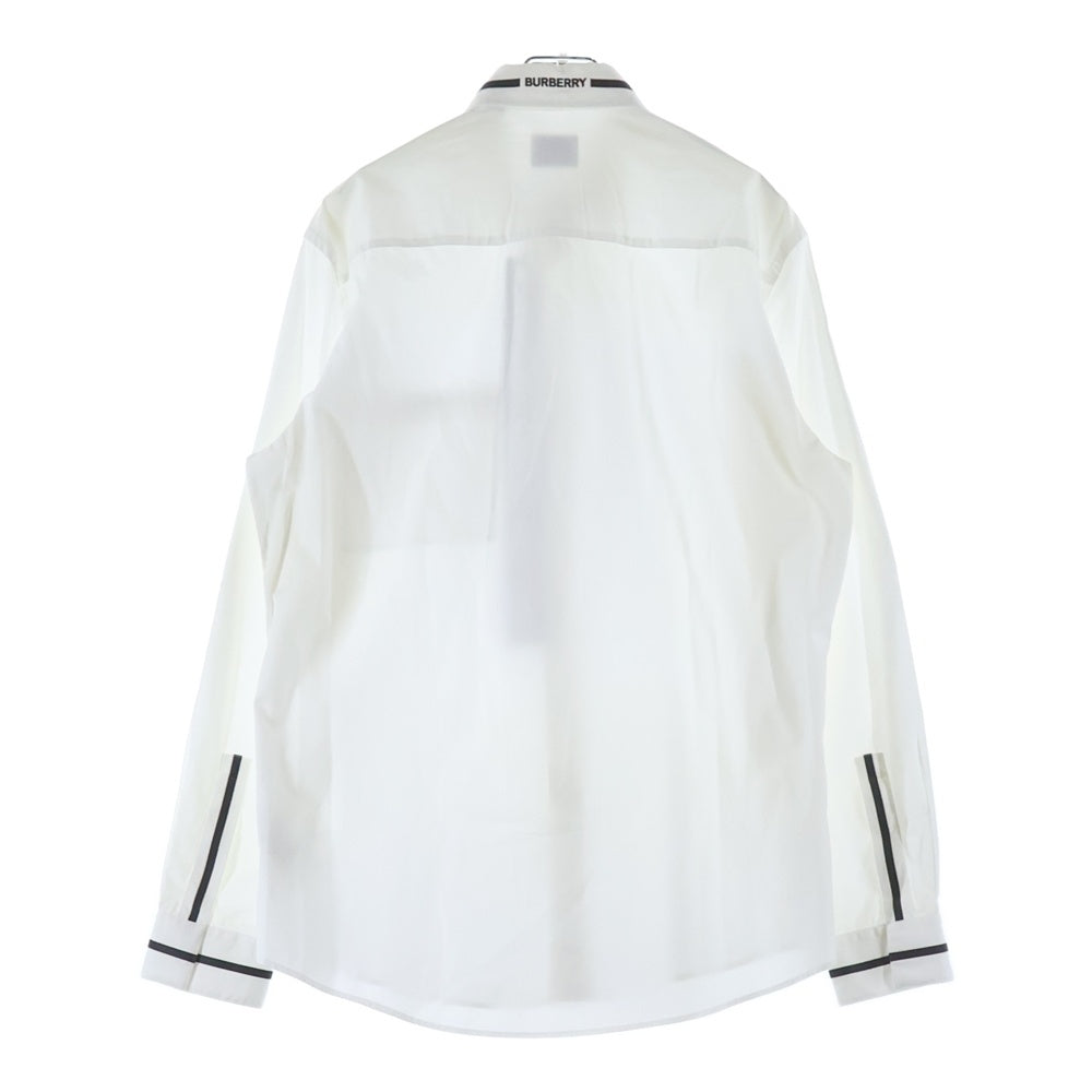 BURBERRY(バーバリー) Rubber Logo Shirt ラバーロゴ 長袖シャツ ホワイト 8029258
