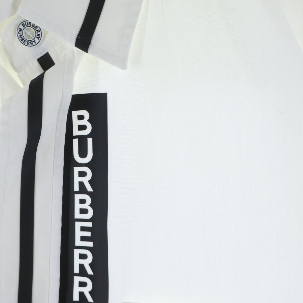 BURBERRY(バーバリー) Rubber Logo Shirt ラバーロゴ 長袖シャツ ホワイト 8029258