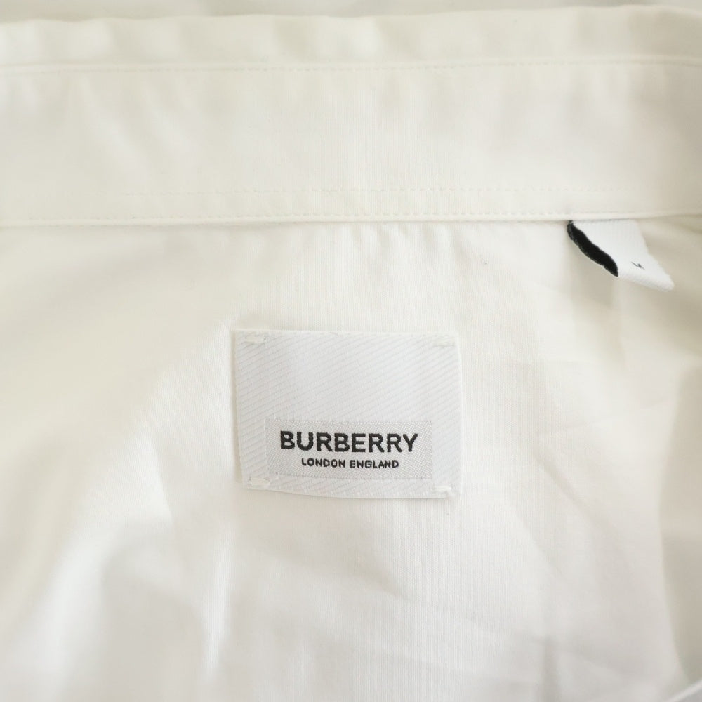BURBERRY(バーバリー) Rubber Logo Shirt ラバーロゴ 長袖シャツ ホワイト 8029258