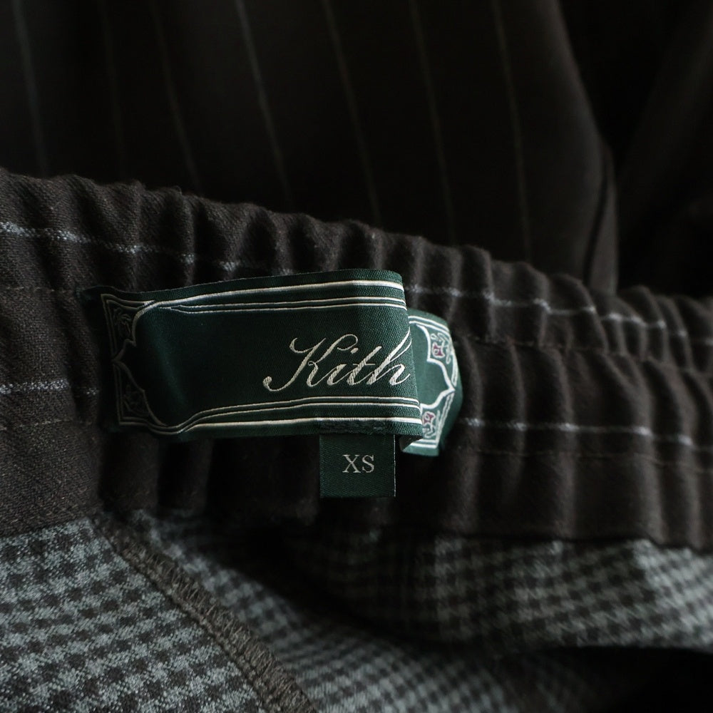 KITH(キス) Double Weave Mercer PT Track Pant ストライプ トラックパンツ ブラウン KHM060464