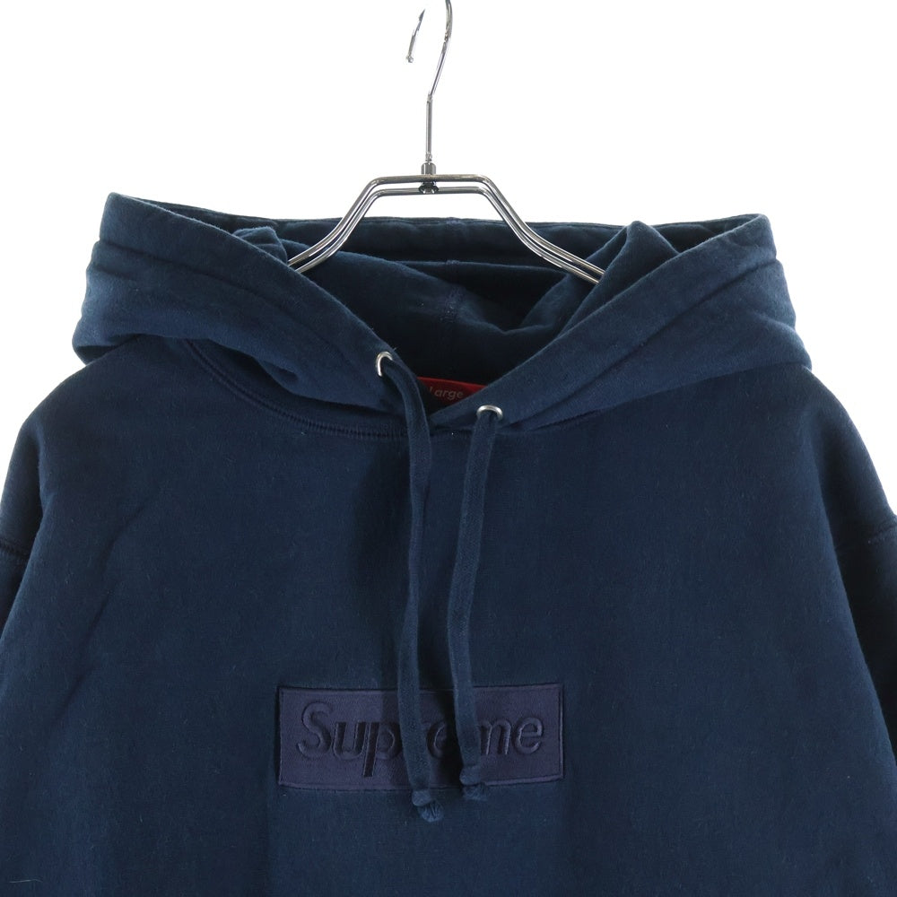 SUPREME(シュプリーム) 14AW Tonal Box Logo Pullover ボックスロゴ プルオーバースウェットパーカー フーディー ネイビー