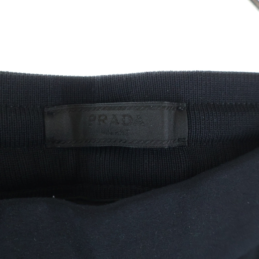 PRADA(プラダ) Track Pants ラバートライアングルロゴ ジップイージーパンツ SJP282 S192 1M03 ブラック