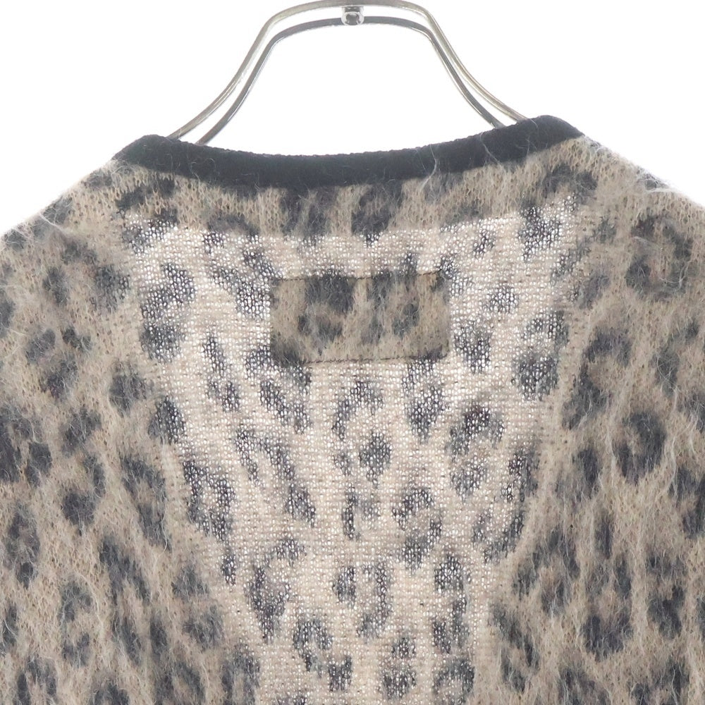 WACKO MARIA(ワコマリア) 23SS LEOPARD MOHAIR KNIT JAQUARD CARDIGAN レオパード モヘアカーディガン ベージュ