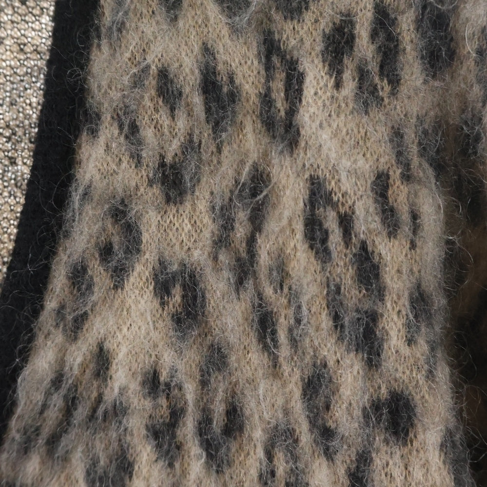 WACKO MARIA(ワコマリア) 23SS LEOPARD MOHAIR KNIT JAQUARD CARDIGAN レオパード モヘアカーディガン ベージュ