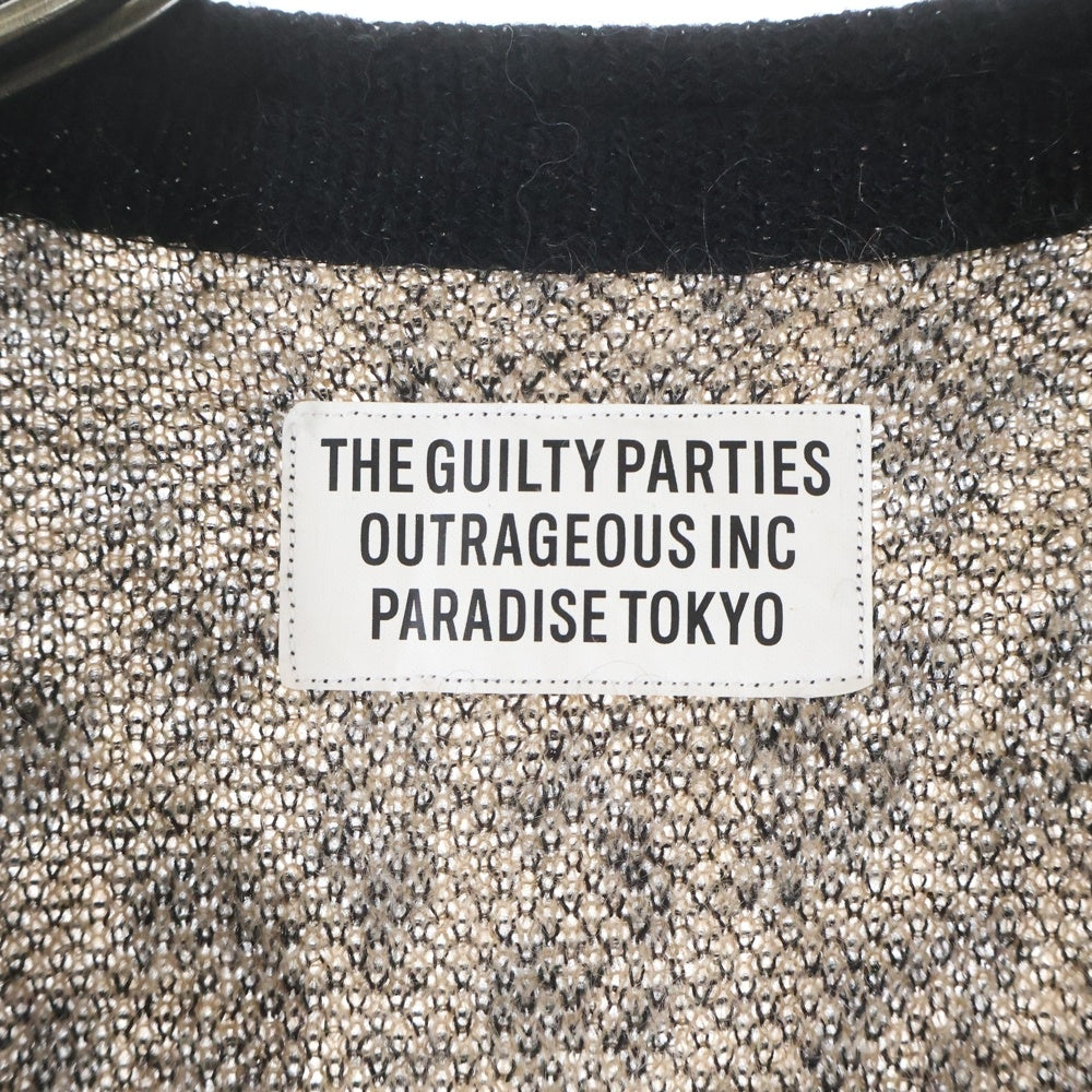 WACKO MARIA(ワコマリア) 23SS LEOPARD MOHAIR KNIT JAQUARD CARDIGAN レオパード モヘアカーディガン ベージュ