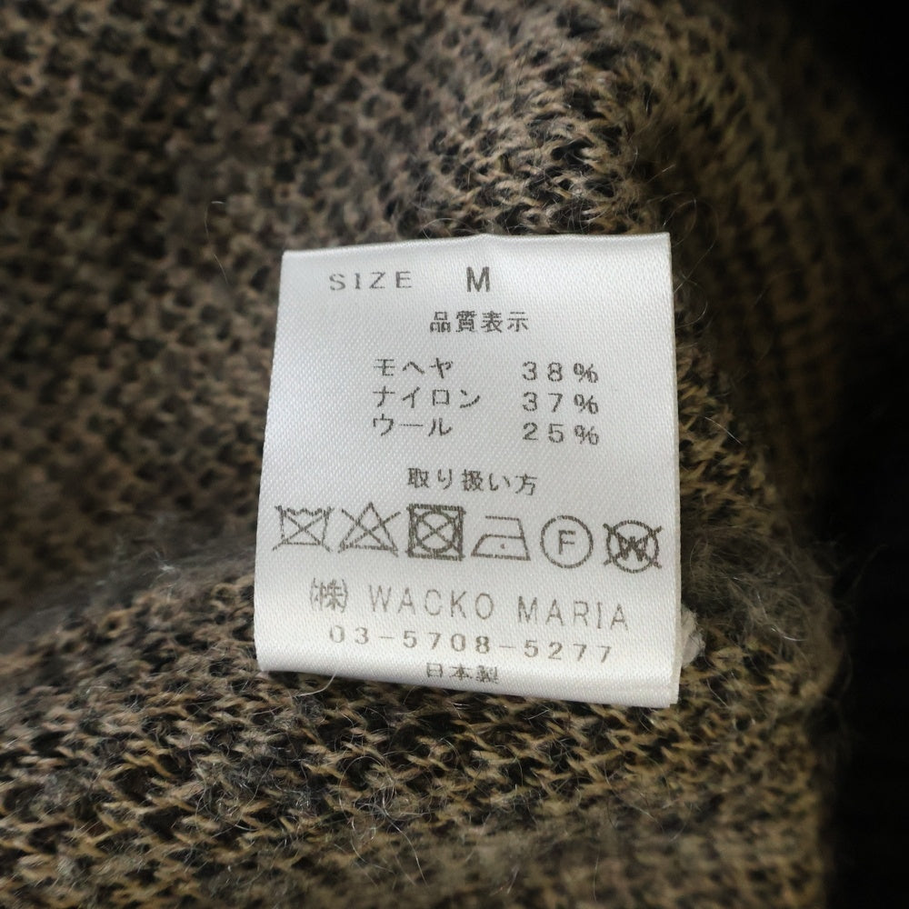 WACKO MARIA(ワコマリア) 23SS LEOPARD MOHAIR KNIT JAQUARD CARDIGAN レオパード モヘアカーディガン ベージュ