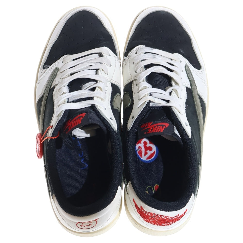 NIKE(ナイキ) ×TRAVIS SCOTT WMNS AIR JORDAN 1 LOW OG Medium Olive DZ4137-106 トラヴィススコット エアジョーダン1 ローカットスニーカー オリーヴ US10.5/27.5cm