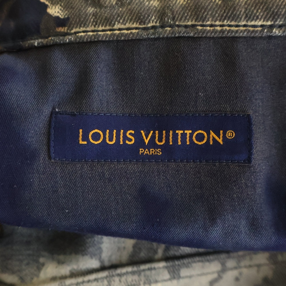 LOUIS VUITTON(ルイヴィトン) 24SS モノグラム ブリーチ ベロア デニムパンツ RM241M FRV HQD02W ネイビー