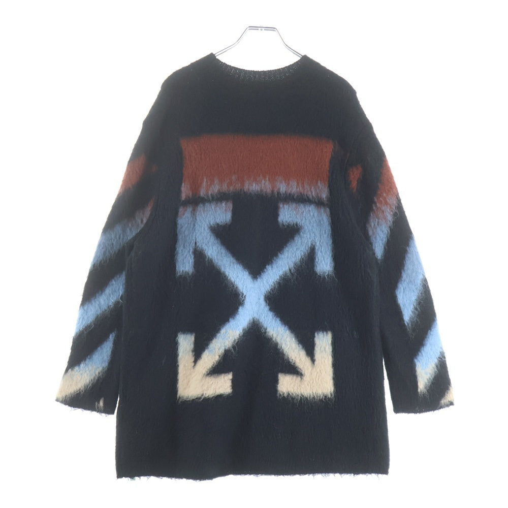 OFF-WHITE(オフホワイト) 18AW Shaggy Knit Sweater モヘアニットセーター ブラック レディース OWHE009F18B74071