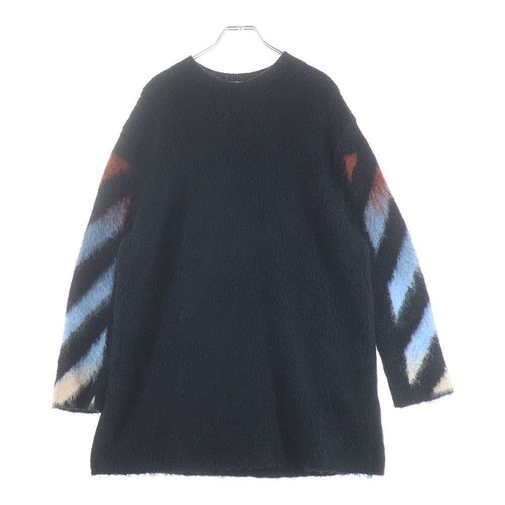 OFF-WHITE(オフホワイト) 18AW Shaggy Knit Sweater モヘアニットセーター ブラック レディース OWHE009F18B74071