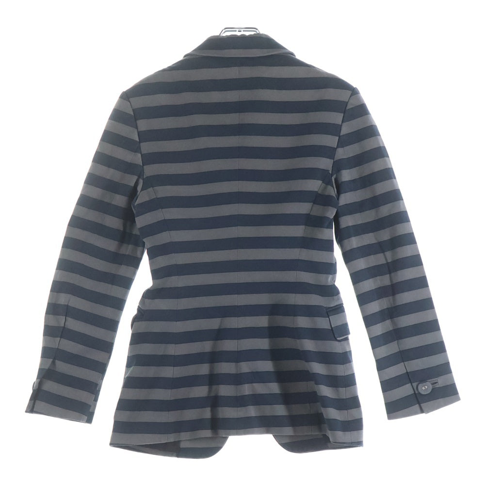 PRADA(プラダ) 2B Tailored Jacket ボーダー テーラードジャケット グレー レディース 0000ET