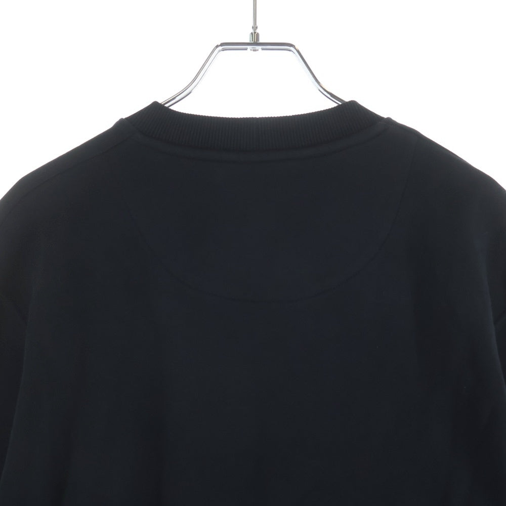 GIANNI VERSACE(ジャンニ ヴェルサーチ) VERSUS Sweatshirt ロゴ刺繍 クルーネックスウェットトレーナー ブラック 368 032 637 949